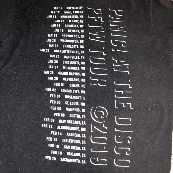 Panic! At The Disco Black Pray for the Wicked 2019 Tour T-Shirt   Size S - Picture 5 of 9
